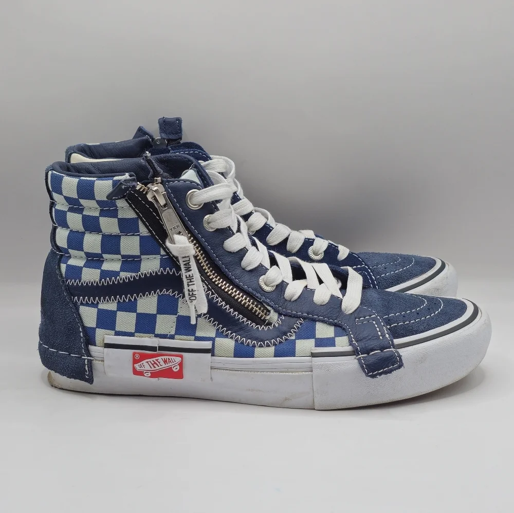 Vans Vault Sk8 Hi Cut And Paste Dress Blues Off White Supreme Bape